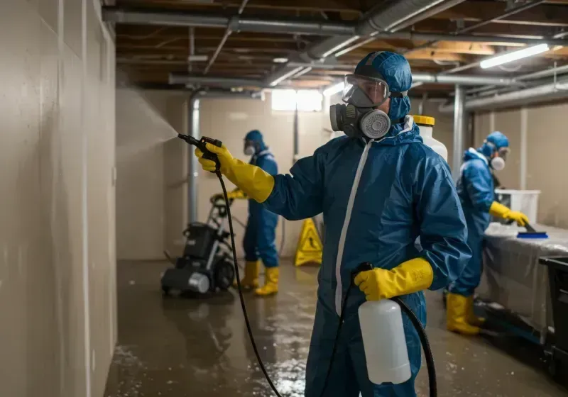 Basement Sanitization and Antimicrobial Treatment process in Poweshiek County, IA